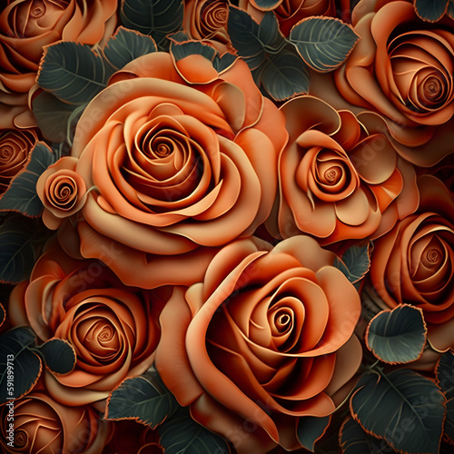 Pattern with roses