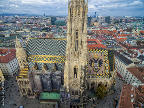 Photography Roof of St. Stephen's Cathedral, Vienna, Austria.