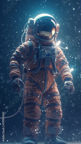 3D astronaut stylization Generative AI © Dzmitry