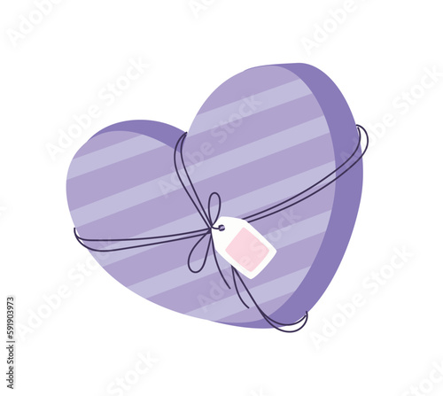 Concept Love moment heart. The use of flat vector graphics in this illustration of an envelop mail and heart creates a clean and modern design . Vector illustration.