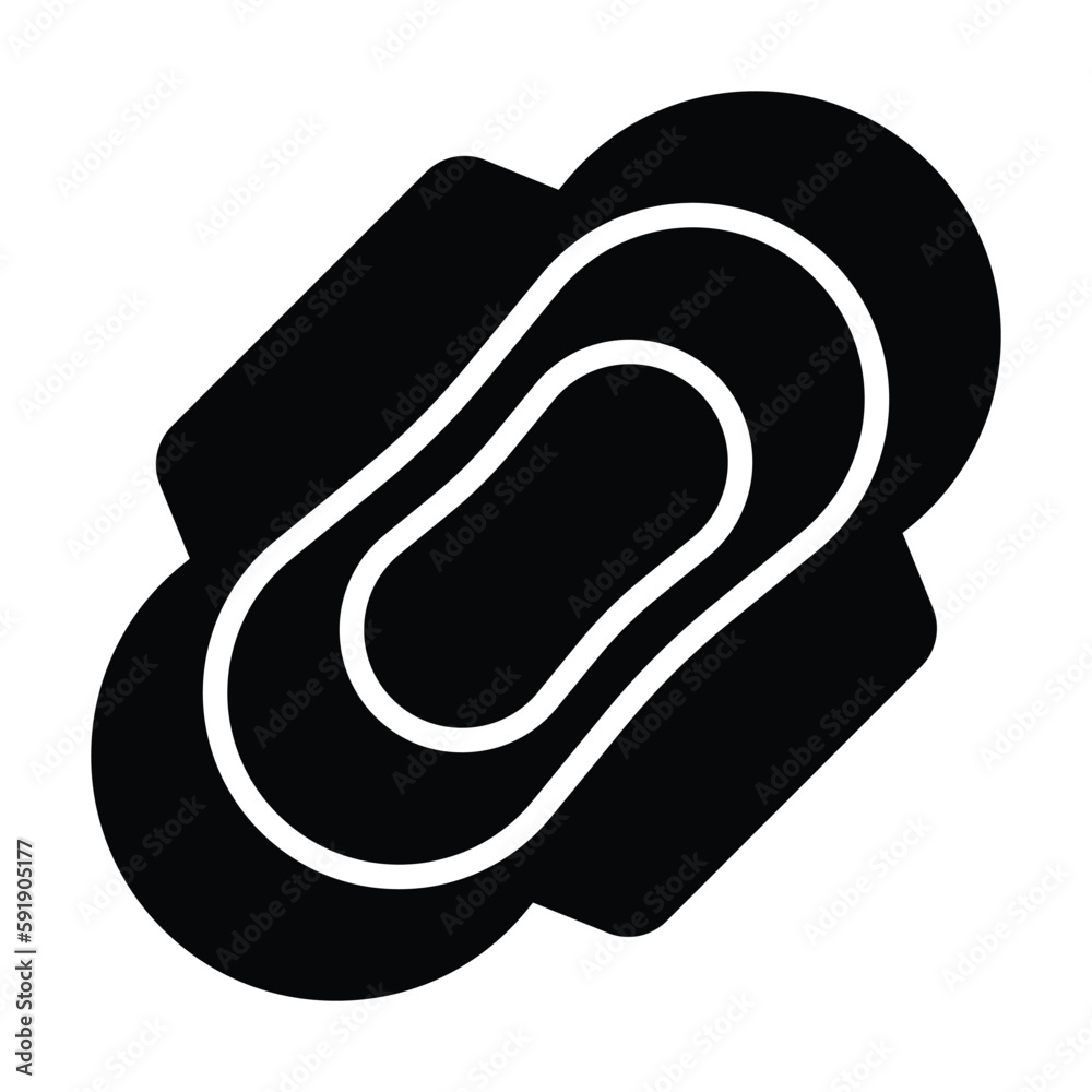 sanitary pad icon, sanitary vector, pad illustration