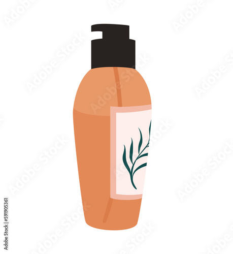 Concept Care cosmetic set cream. This flat vector design showcases the concept of care cosmetic with a cream on a white background. . Vector illustration.