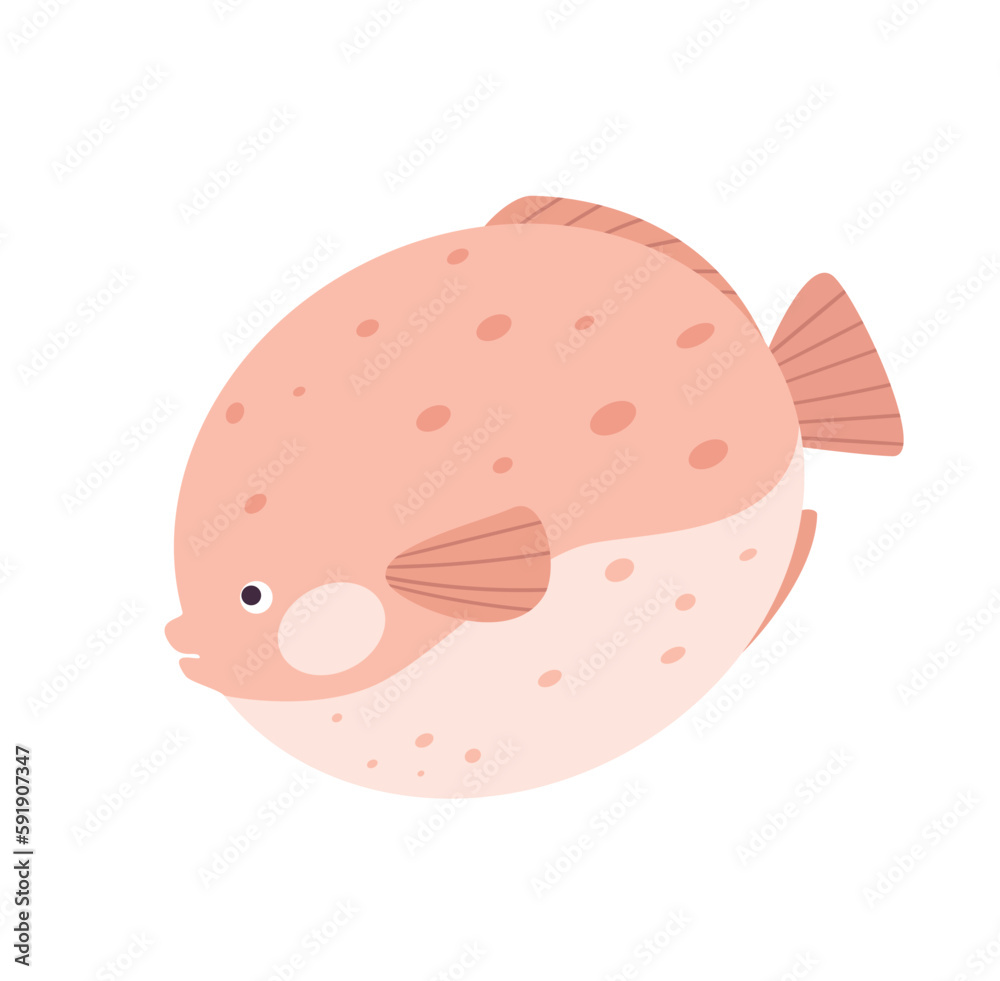 Concept Fish sea ocean. This flat vector cartoon design features a big ocean fish on a white background, perfectly capturing the concept of marine life. Vector illustration. Concept Fish sea ocean. This flat vector cartoon design features a big ocean fish on a white background, perfectly capturing the concept of marine life. Vector illustration.