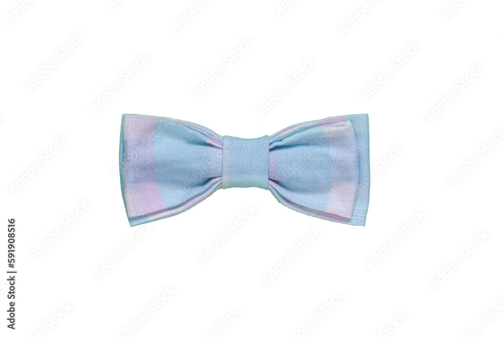 Colorful Bow Tie Isolated On White Background. Handmade Blue Violet colors. Colorful Bow Tie Isolated On White Background. Handmade Blue Violet colors.