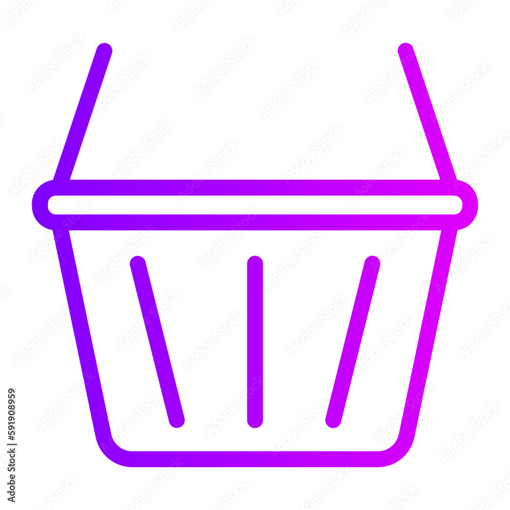 shopping basket gradient icon shopping basket gradient icon
