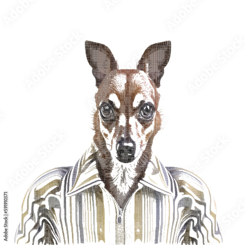 Portrait of a Chihuahua wea...