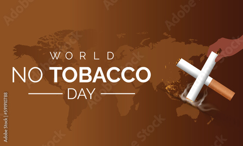 world no tobacco day. Banner or poster 
 Vector illustration. creative design stop smoking.
