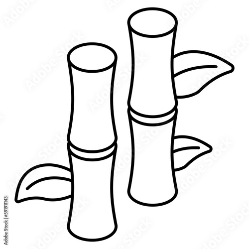 An icon design of bamboo sticks