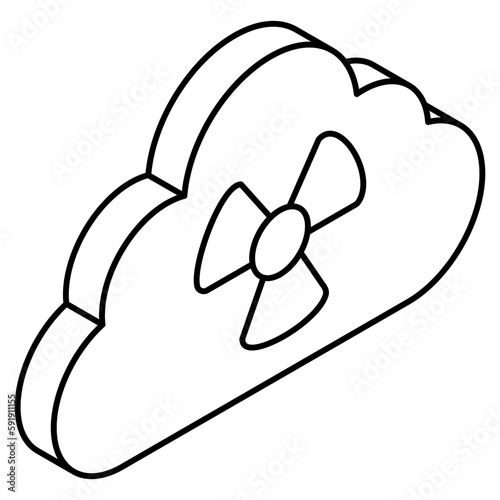 Unique design icon of acidic rain