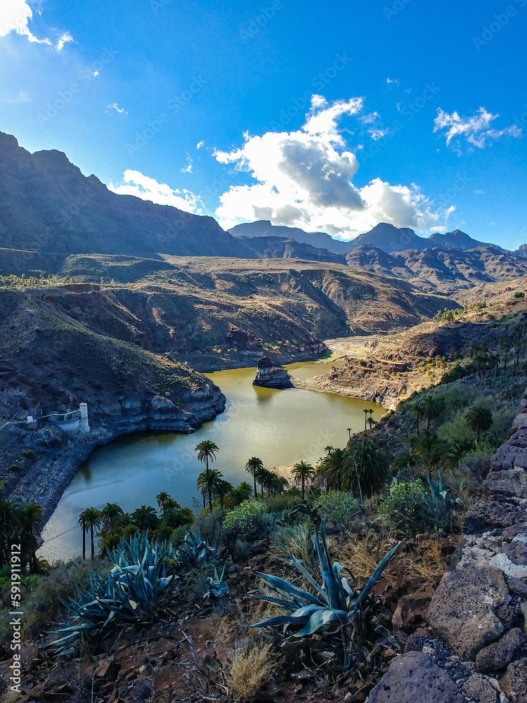 Φωτογραφία View from the Mirador de la Sorrueda in Santa Lucia de Tirajana at Gran Canaria
