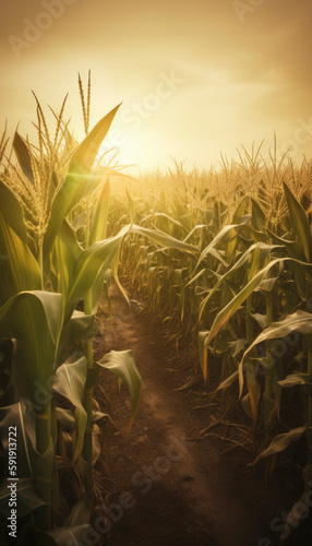 Concept of agriculture and farming in a rural environment. AI generated
