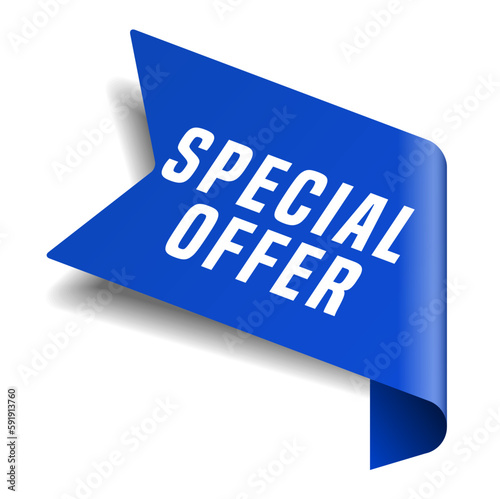 Colorful vector flat design banner special offer. This sign is well adapted for web design.