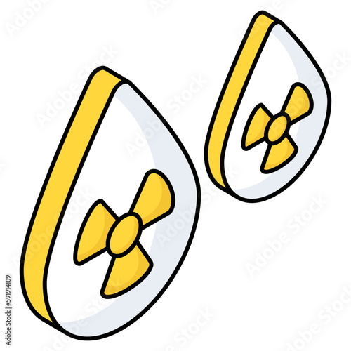 Unique design icon of acidic rain