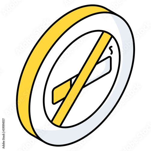 Creative design icon of no smoking