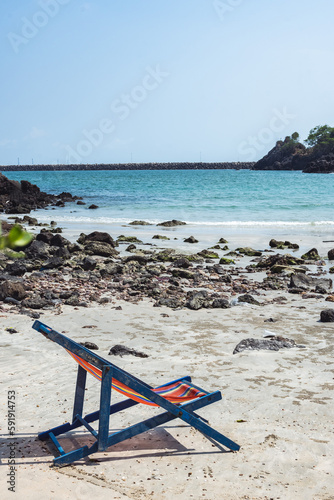 beach chairs on the beach
