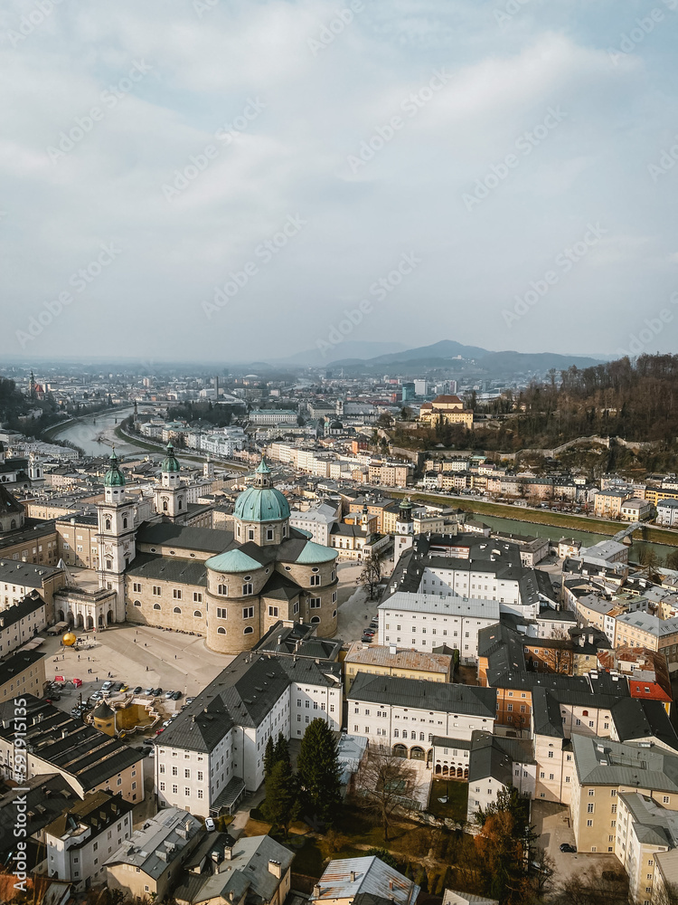 aerial view of the city