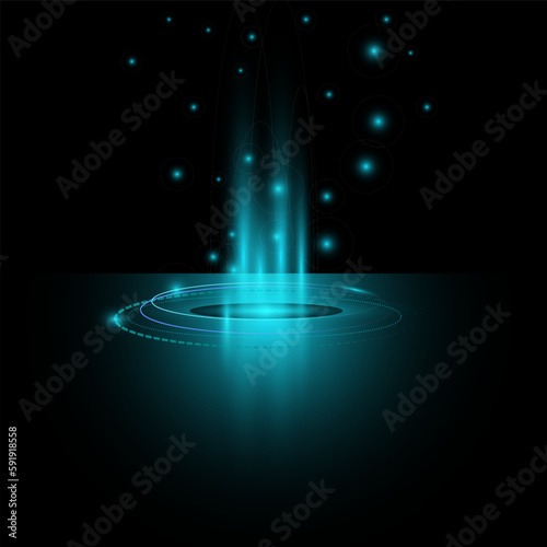 sonar laser radiation technology background vector illustration