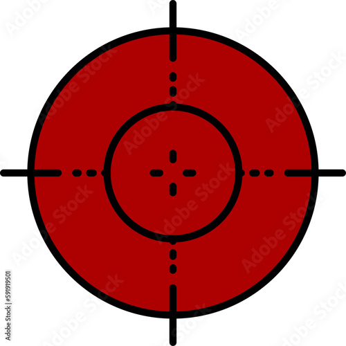 Crosshair, gun sight vector icon.