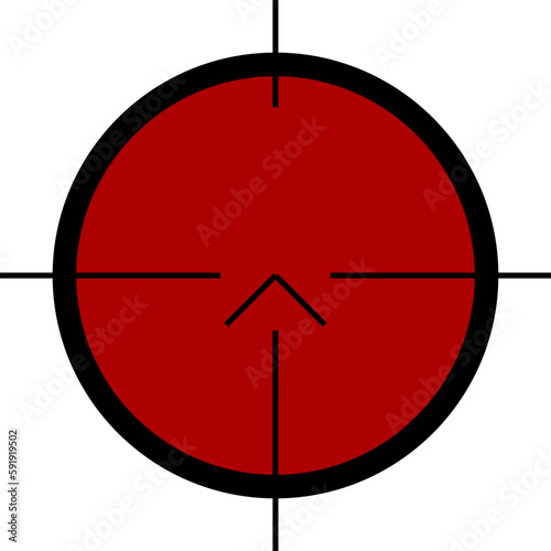 Crosshair, gun sight vector icon.