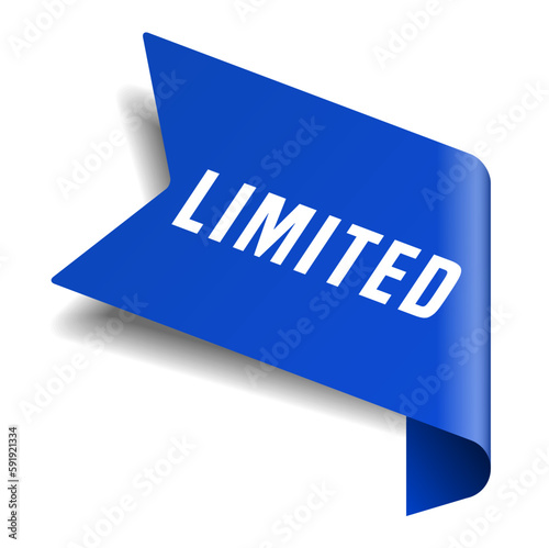 Colorful vector flat design banner limited. This sign is well adapted for web design.