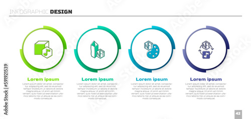 Set NFT Digital crypto art, and . Business infographic template. Vector
