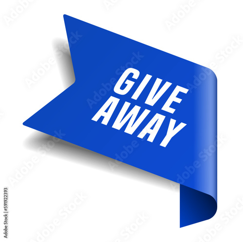 Colorful vector flat design banner give away. This sign is well adapted for web design.