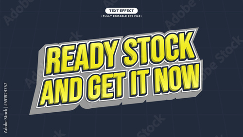 Ready Stock 3D Vector Text Effect for Headline Promotion Design