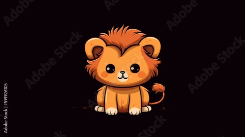 A cute t-shirt featuring a tiny lion Generative AI