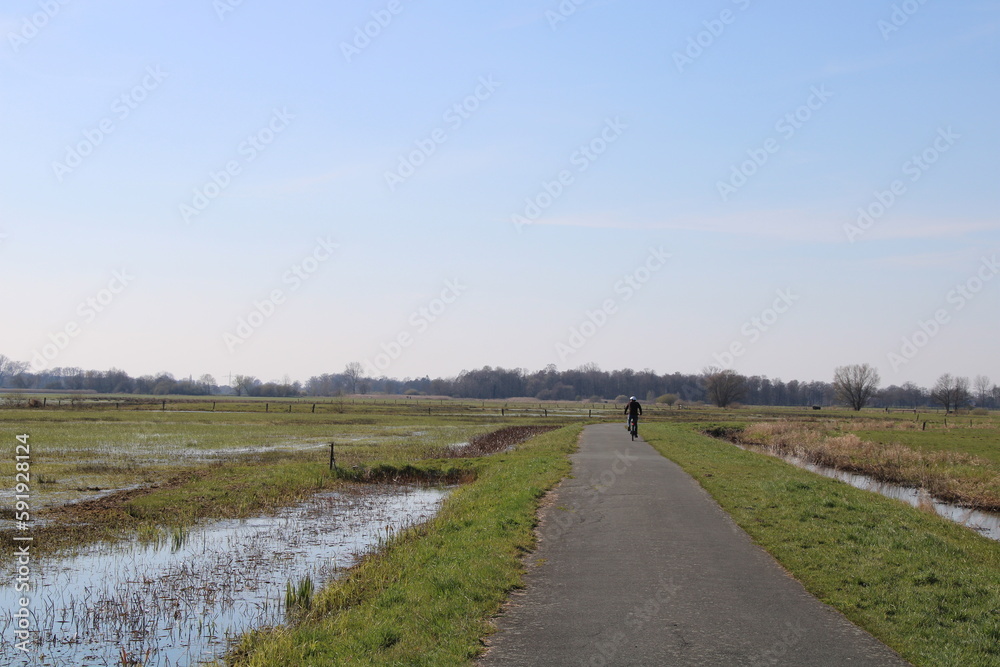 Flooded Marshland in Northwestern Germany, close to the River Hamme | Travelling from Bremen to Stade and Otterndorf on the Flooded Marshland in Northwestern Germany, close to the River Hamme | Travelling from Bremen to Stade and Otterndorf on the