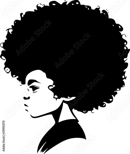 Afro - High Quality Vector Logo - Vector illustration ideal for T-shirt graphic
