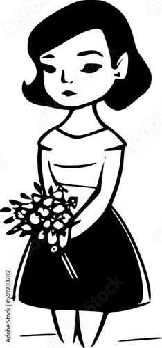 Bridesmaid - High Quality Vector Logo - Vector illustration ideal for T-shirt graphic