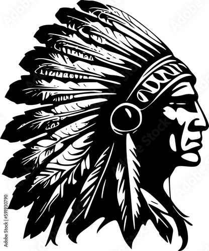 Chiefs - Minimalist and Flat Logo - Vector illustration