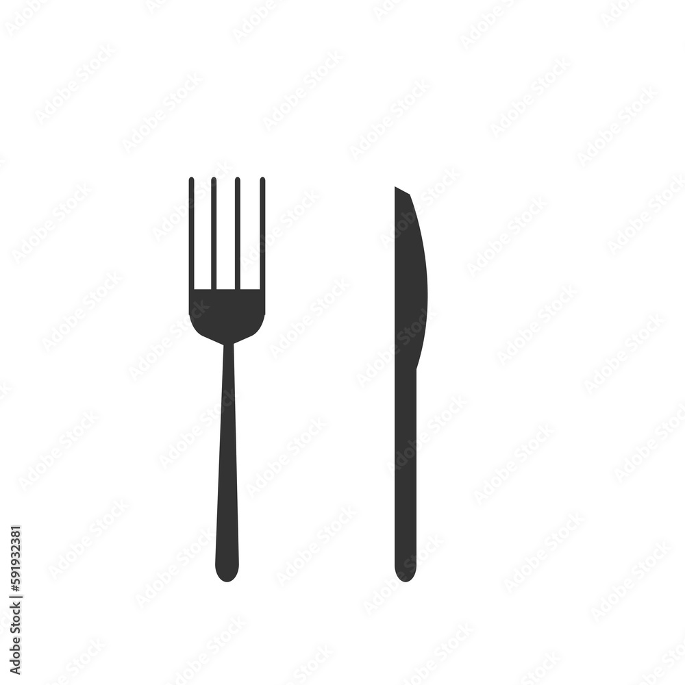 Folk and knife vector icon Folk and knife vector icon