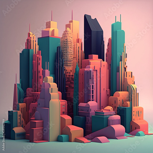 abstract city skyline