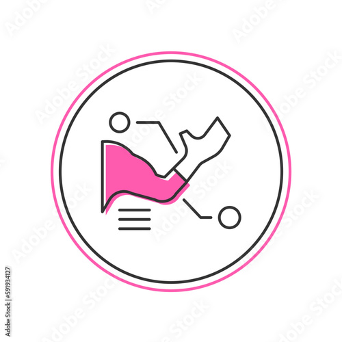 Filled outline Prosthesis hand icon isolated on white background. Futuristic concept of bionic arm, robotic mechanical hand. Vector
