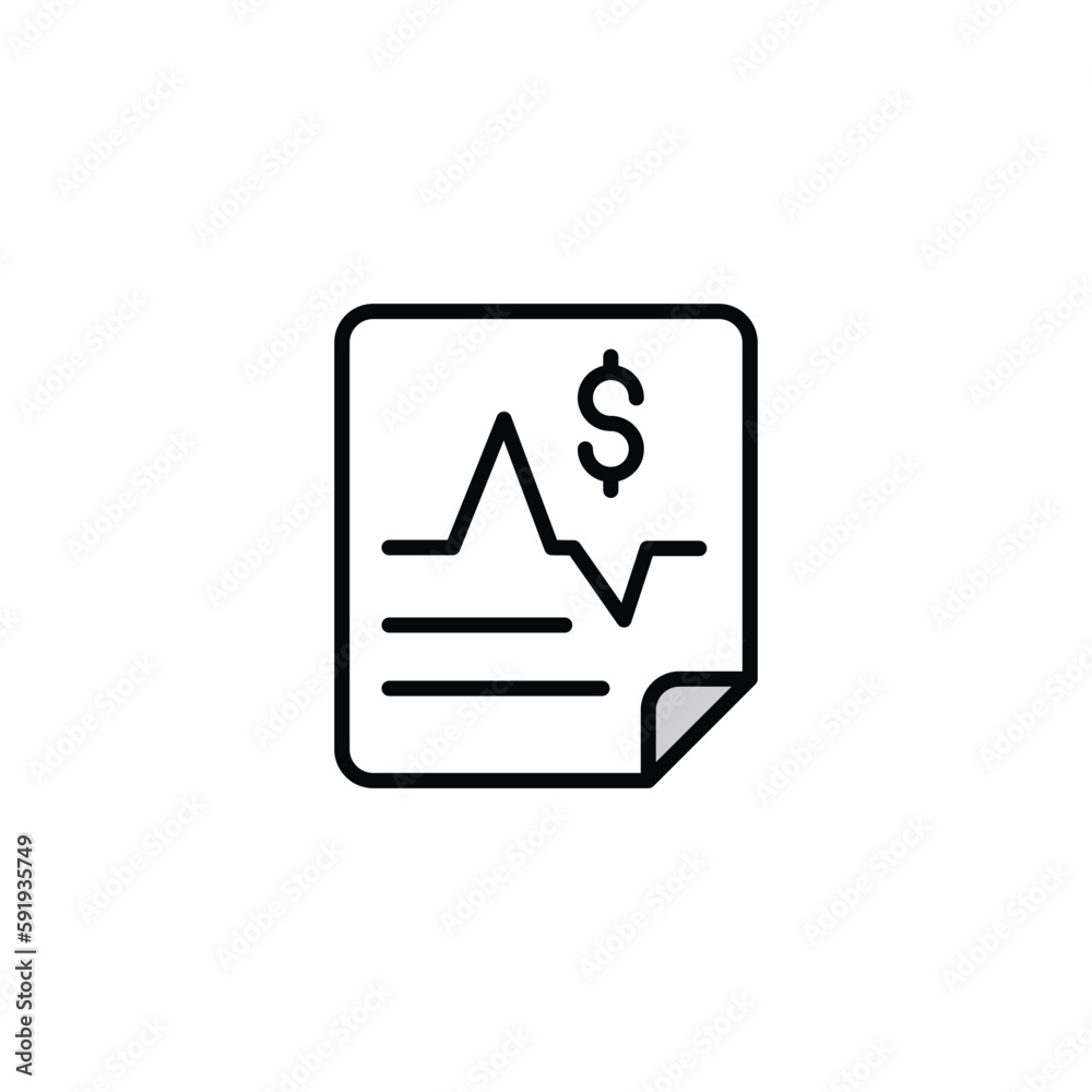 Business Report icon design with white background stock illustration Business Report icon design with white background stock illustration