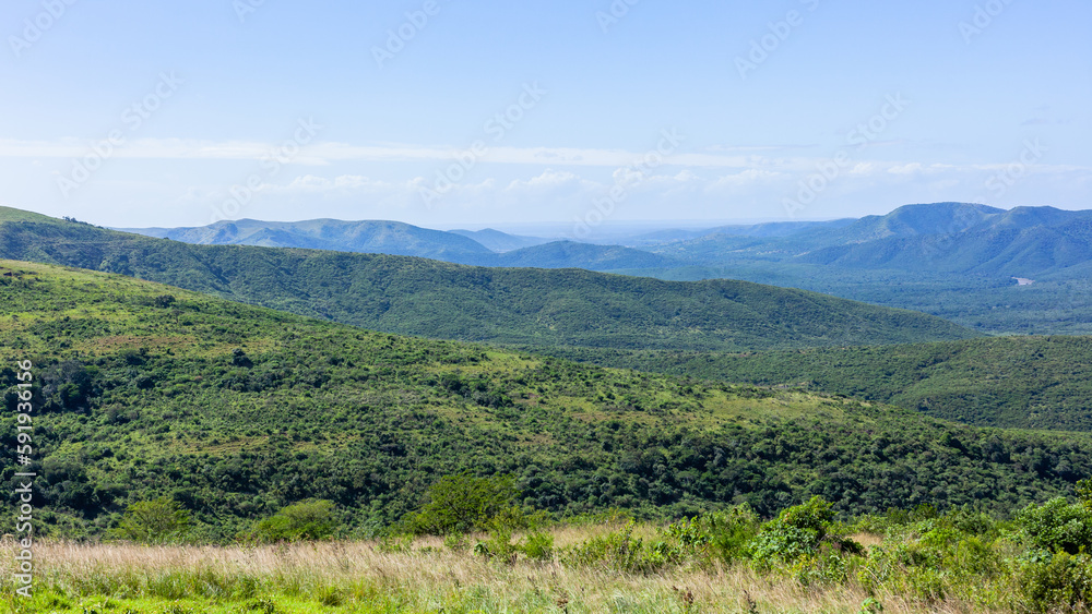 Safari Wildlife Wilderness Hills Valleys Tropical Summer Landscape