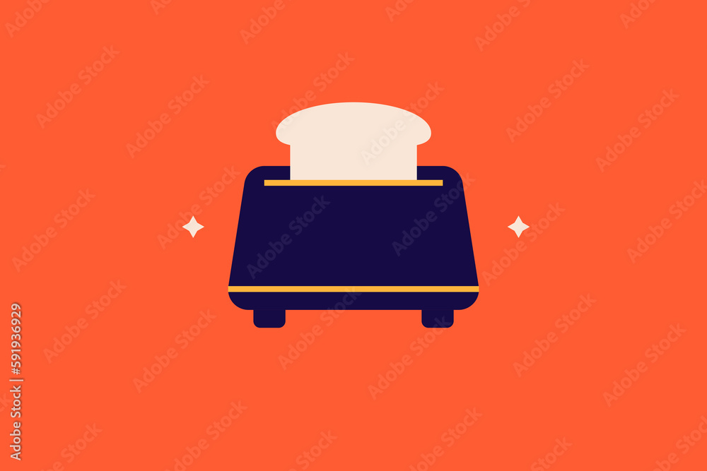 toaster in flat style design. Vector illustration. toaster in flat style design. Vector illustration.