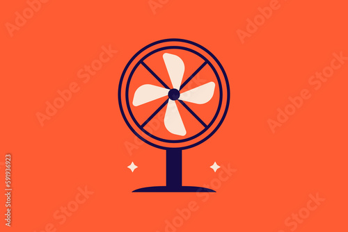 air condition fan  in flat style design. Vector illustration.