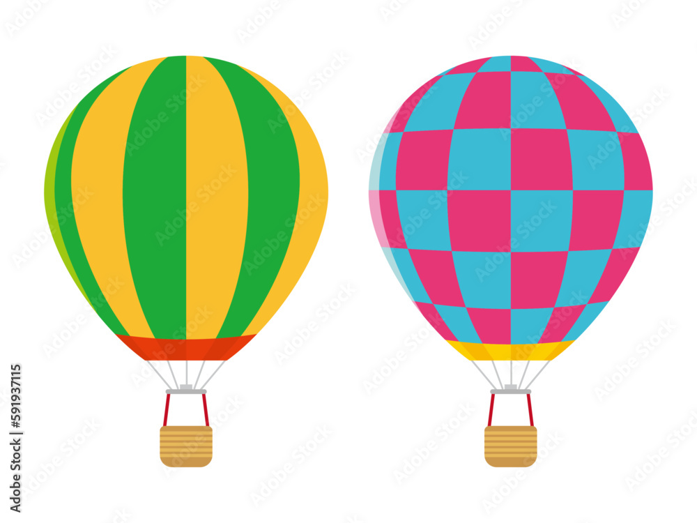 Naklejka premium カラフルな熱気球