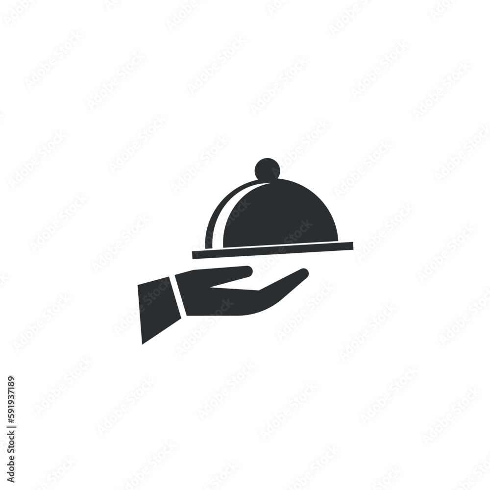 Covered food vector icon Covered food vector icon
