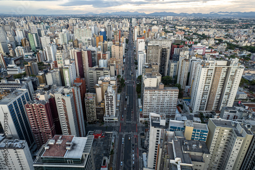Fototapeta Naklejka Na Ścianę i Meble -  Aerial view of the city of Curitiba, Paraná, Brazil.