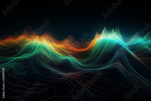 Wave Warp Abstract Background Illustration. Ai Generated © twindesigner