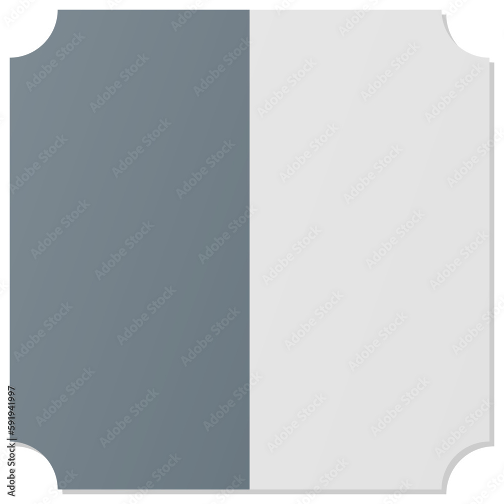 White and Gray square ticket