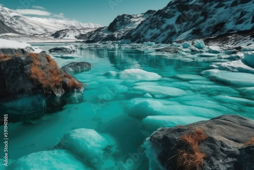 glacier national park created with Generative AI technology