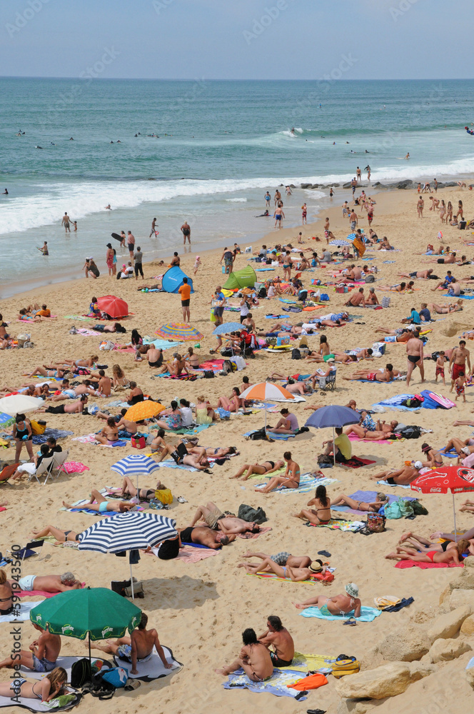 France, the beach of Lacanau Ocean In Gironde