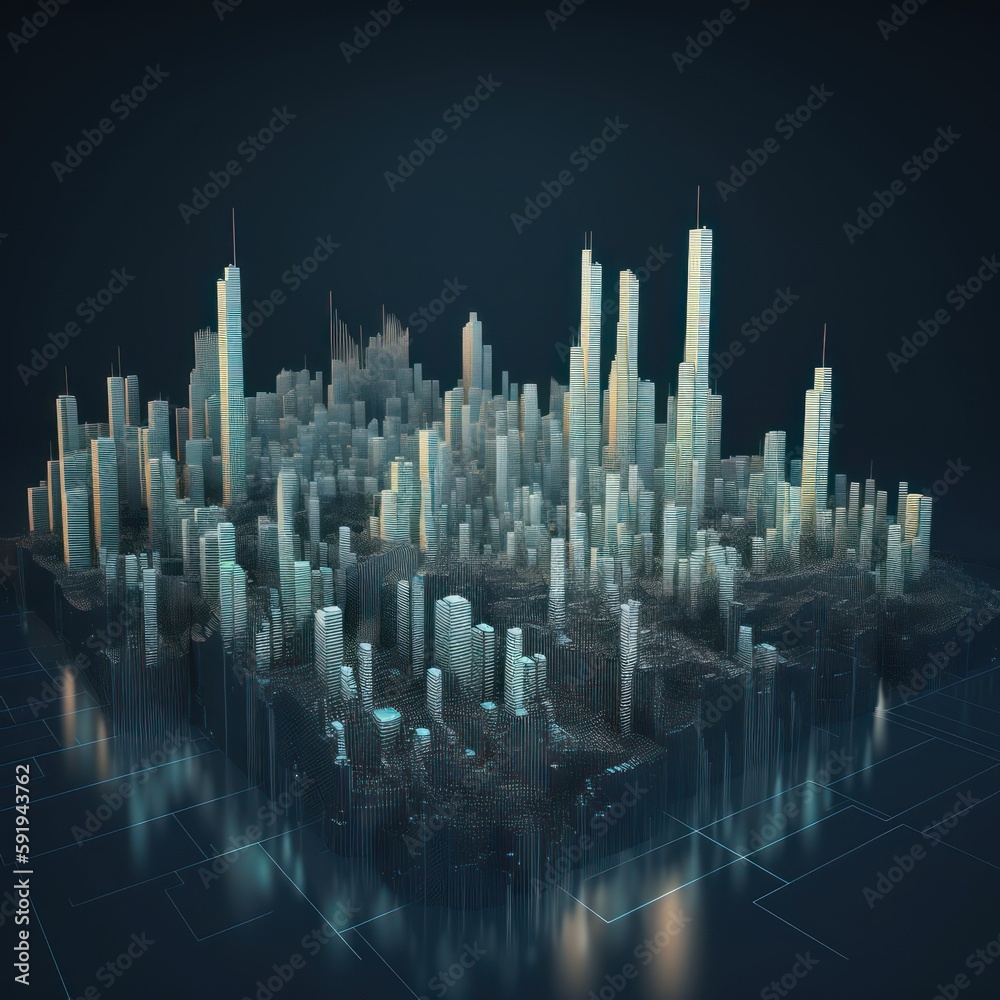 Abstract Visualisation of City at the graph
