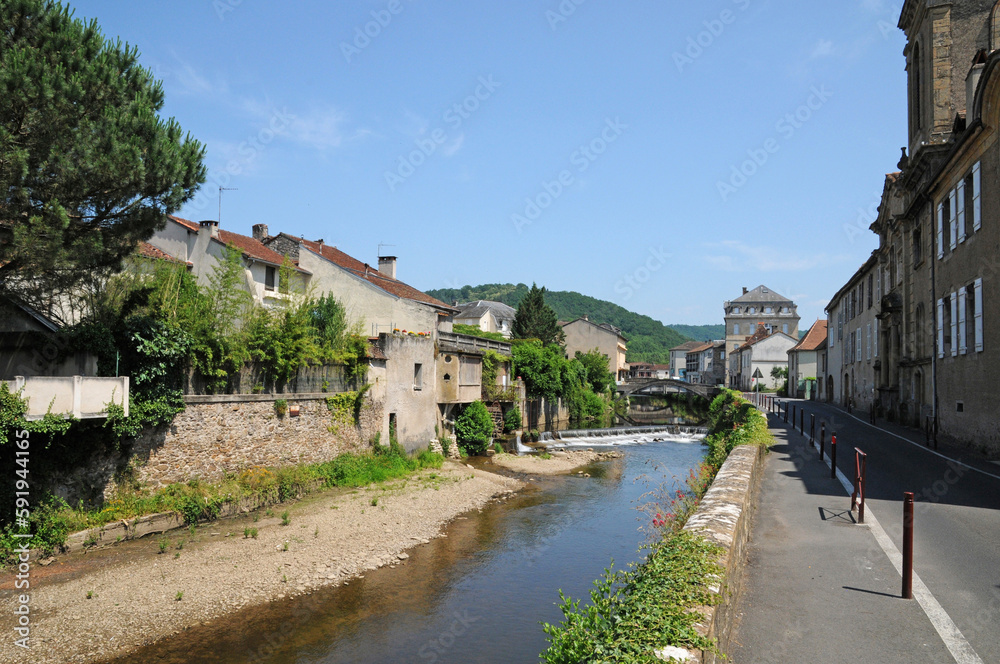France, picturesque city of Saint Cere in Lot