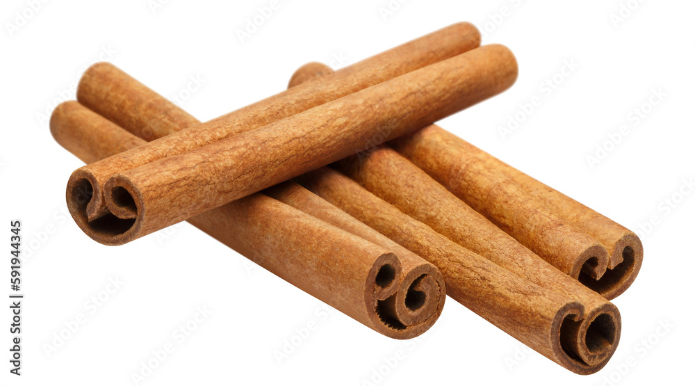 Cinnamon sticks cut out