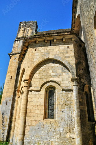 France, Saint Amand de Coly church in Dordogne